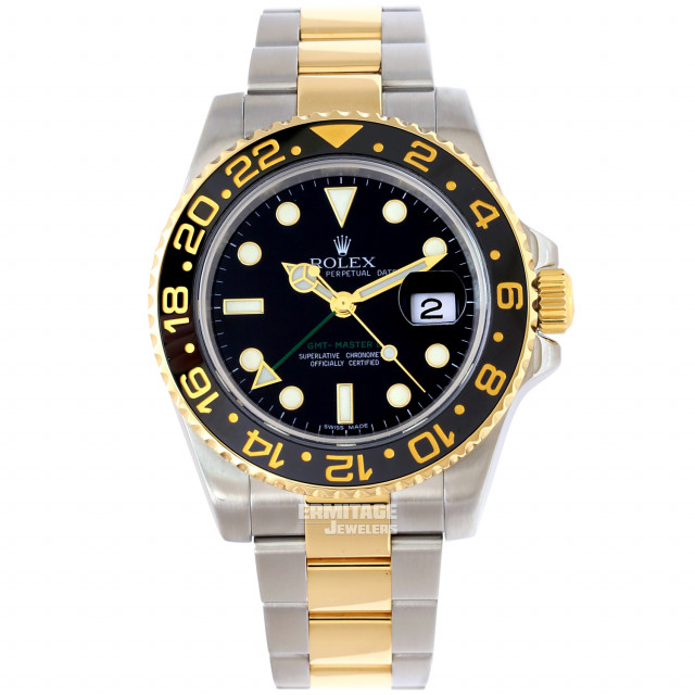 Gold & Steel on Oyster Rolex GMT-Master II 116713 40 mm